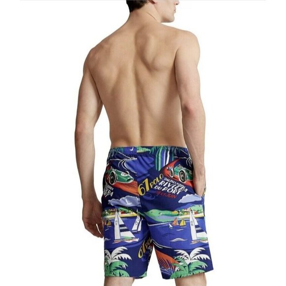 Polo Ralph Lauren Riviera Du Port Traveller Regata Woven Shorts Sleepwear Mens S - Picture 4 of 6